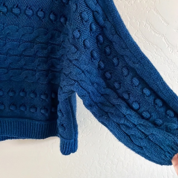 🌿Final Sale M&S Collection Dot‎ Knit Blue Sweater - Picture 10 of 13
